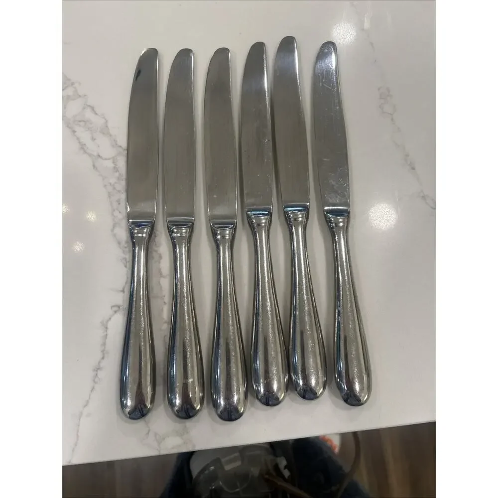 Wallace Dinner Knives Set of 6 Continental‎ Classic 18/10 Stainless Flatware